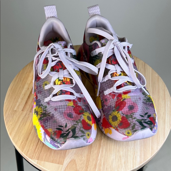 NOBULL Women's Floral Sneakers - Purple Yellow Red Size 6 - Picture 5 of 14